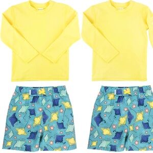 🌊🐠🐬🐳⚡️RuggedButts Starfish Two-Piece Rash guard Swimsuit ⚡️🐳🐬🐠🌊